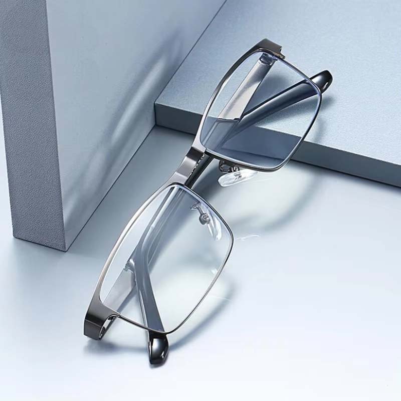 Stainless Steel Men Business Reading Glasses for Reader Mens Presbyopia Optical Eyeglasses +1.0 1.5 2.0 2.5 3.0 3.5 4.0