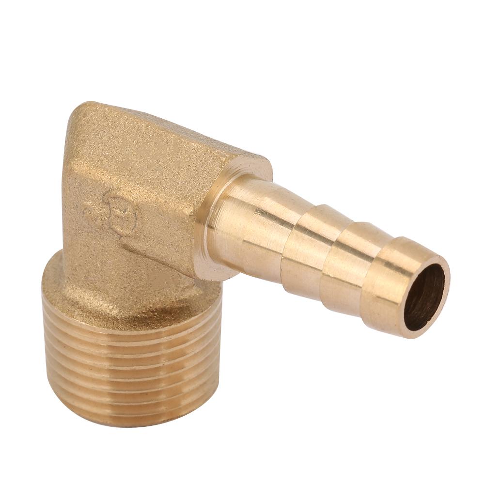 2pcset G38 Male Thread Brass Elbow Hose Barb Coupling Connector Joint Adapter Fitting(8mm)
