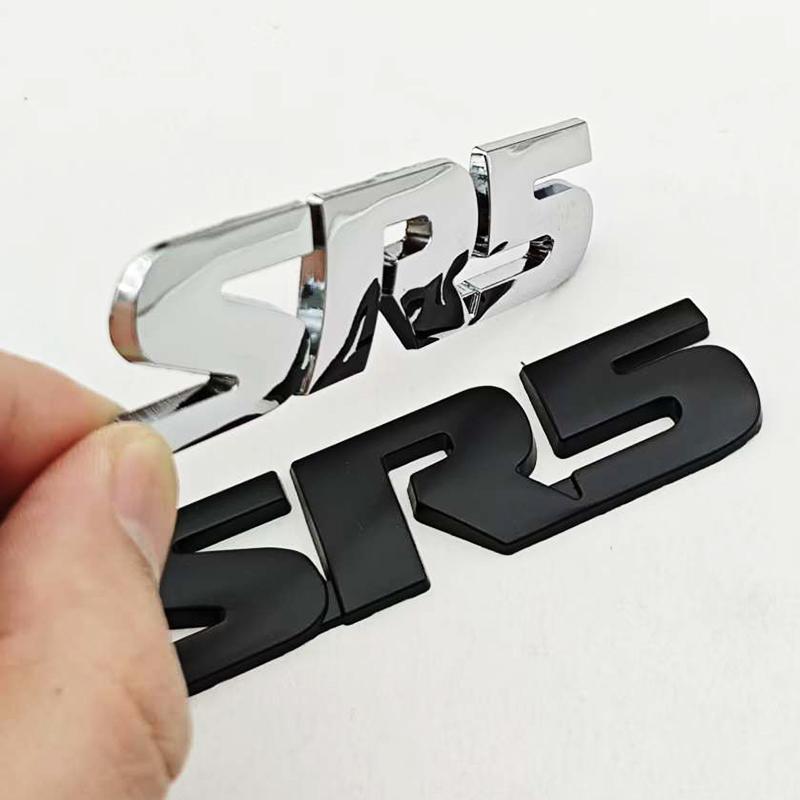 3D Metal Car Letters Logo SR5 Emblem Fender Door Side Badge Sticker For Toyota Tundra Hilux Tacoma 4runner Auto SR5 Acessories