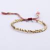 Lady's Braided Bracelet with Copper Beads and Tassels Braided Bracelet Vintage Braided Bracelet