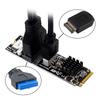 Cablecc 5Gbps Front Panel Socket and to NVMENGFF Card Adapter for VL805 Motherboard Type-E USB3.1 USB2.0 M-KeyExpress