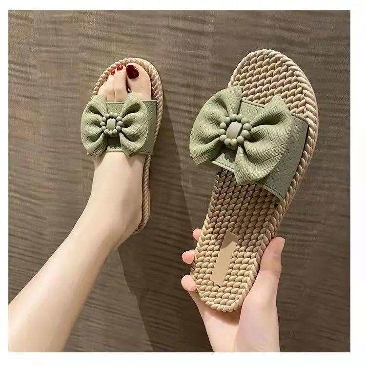 Fashion Flat Sabot Soft Shoes Women's Slippers and Ladies Sandals Slides Round Toe Comfortable Elegan 39 on Sale Summer Designer Luxury