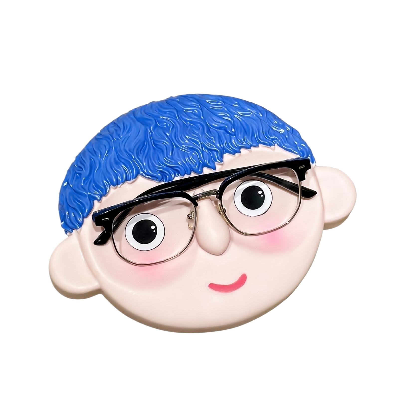

Creative Fashion Home Decor Eyeglass Holder Sculpture Desktop Ornament for Men and Women Unique Design Functional Accessory one size синий