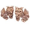 Okinawa Souvenir Shisa Figurine Mini Entryway Curry Shisa (Brown/Seat)