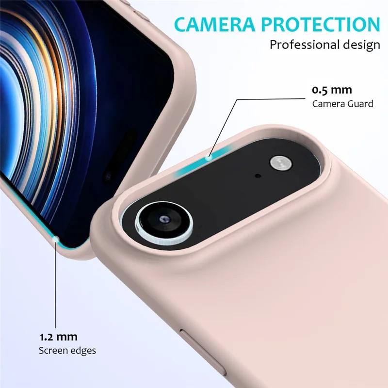 For iPhone Air Phone Case WANLONFENG GJ Series Liquid Silicone TPU Cover Large Cutouts with 2Pcs Screen Film