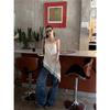 Irregular Lace Trim Vest Tank Top For Layering