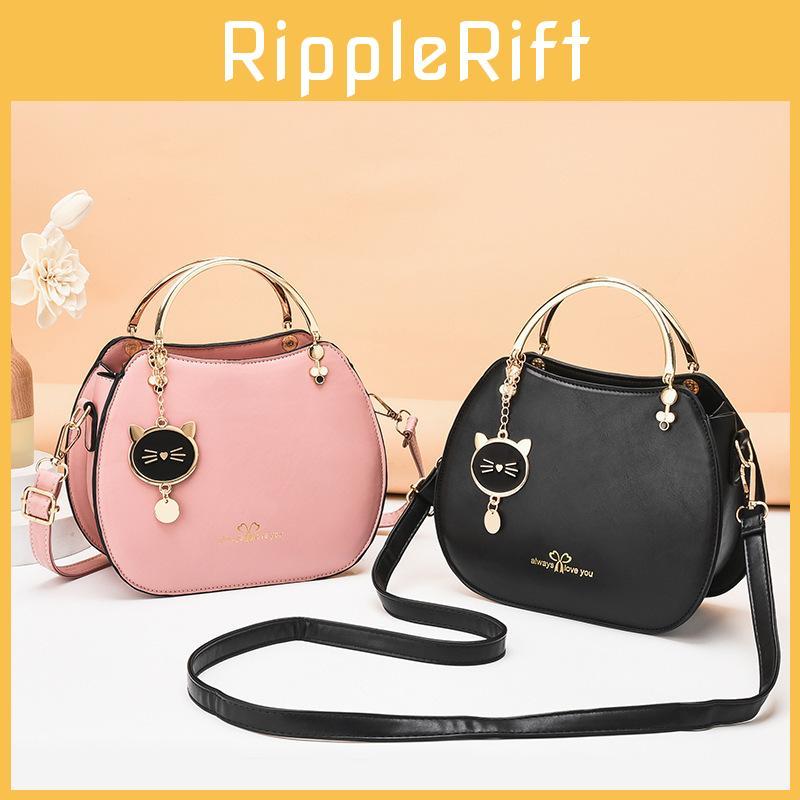 Fashionable Shell Bag For Ladies Korean Style Sweet And Fresh Shoulder Bag With Cat Pattern