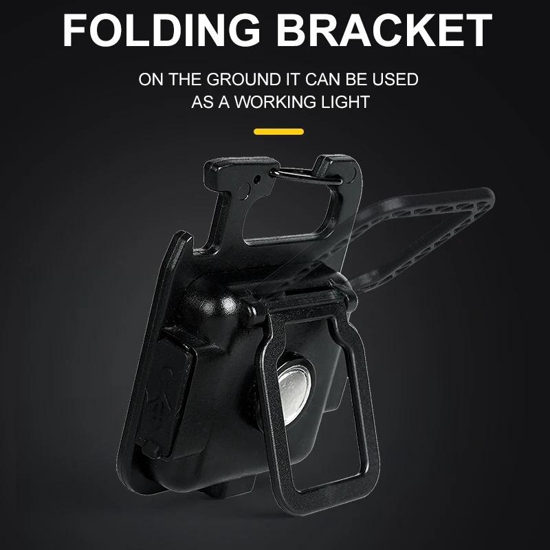 Super Bright MINI COB Keychain Flashlight Charging Lamp Camping Lights with Magnet 4 Lighting Modes for Camping Home