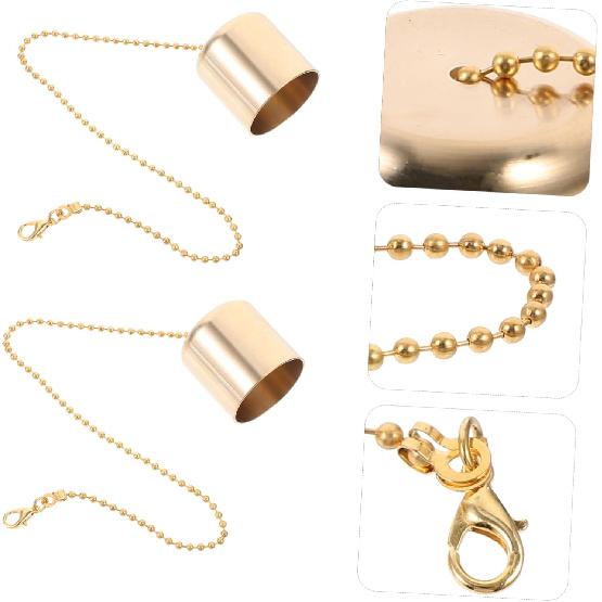 Zerodeko 2pcs Brass Lampshade Oil Lamp Snuffer Putting Out Extinguish Cap Tiki Torch Replacement Snuffer Flame Snuffer Wick Snuffer Safely Torch Head