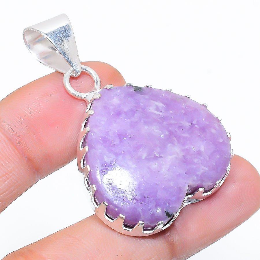 

Lepidolite Handmade 925 Sterling Silver Jewelry Pendant 1.77 E8e20