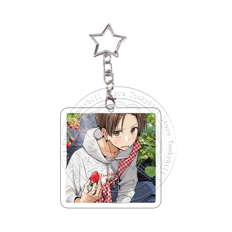 10Pcs Senpai Is An Otokonoko Anime Acrylic Keychains Decoration Keyring Cute Character Keyrings Pendant Decor Gift for Fans