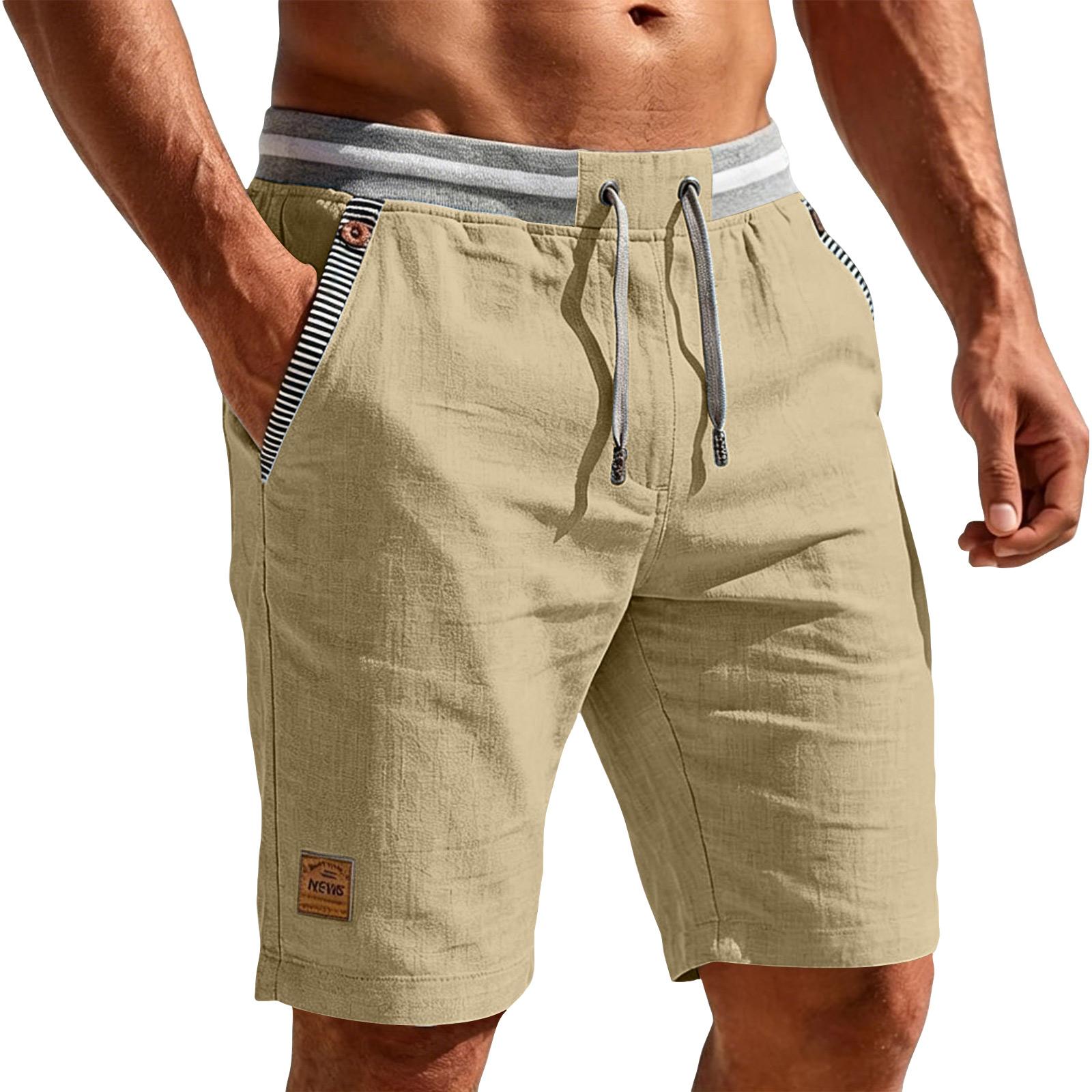 ZHG Heren Casual Shorts Heren Elastische Taille Buiten Sportshorts L