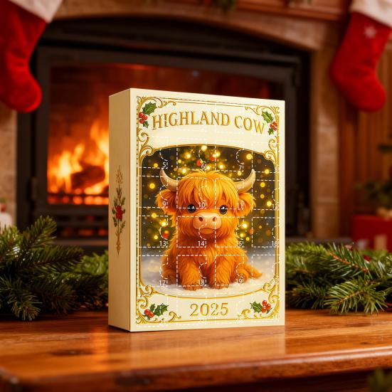 Caw-F Advent Calendar 2025 Chicken Ornaments 24-Day Countdown Box Christmas Tree Hanging Decor Multifunctional Holiday Decoration for Kids