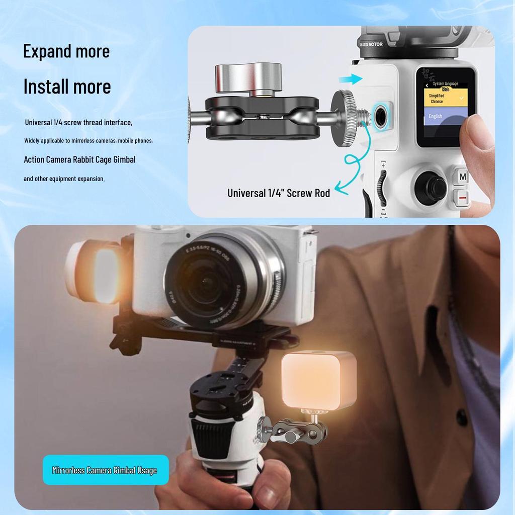 Compact Rechargeable Fill Light with Adjustable Brightness for Mobile Live Streaming and Selfies