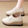Womens Comfortable Mid Heel Casual Shoes  5CM Platform Sneakers Size 43 Breathable Thick Sole
