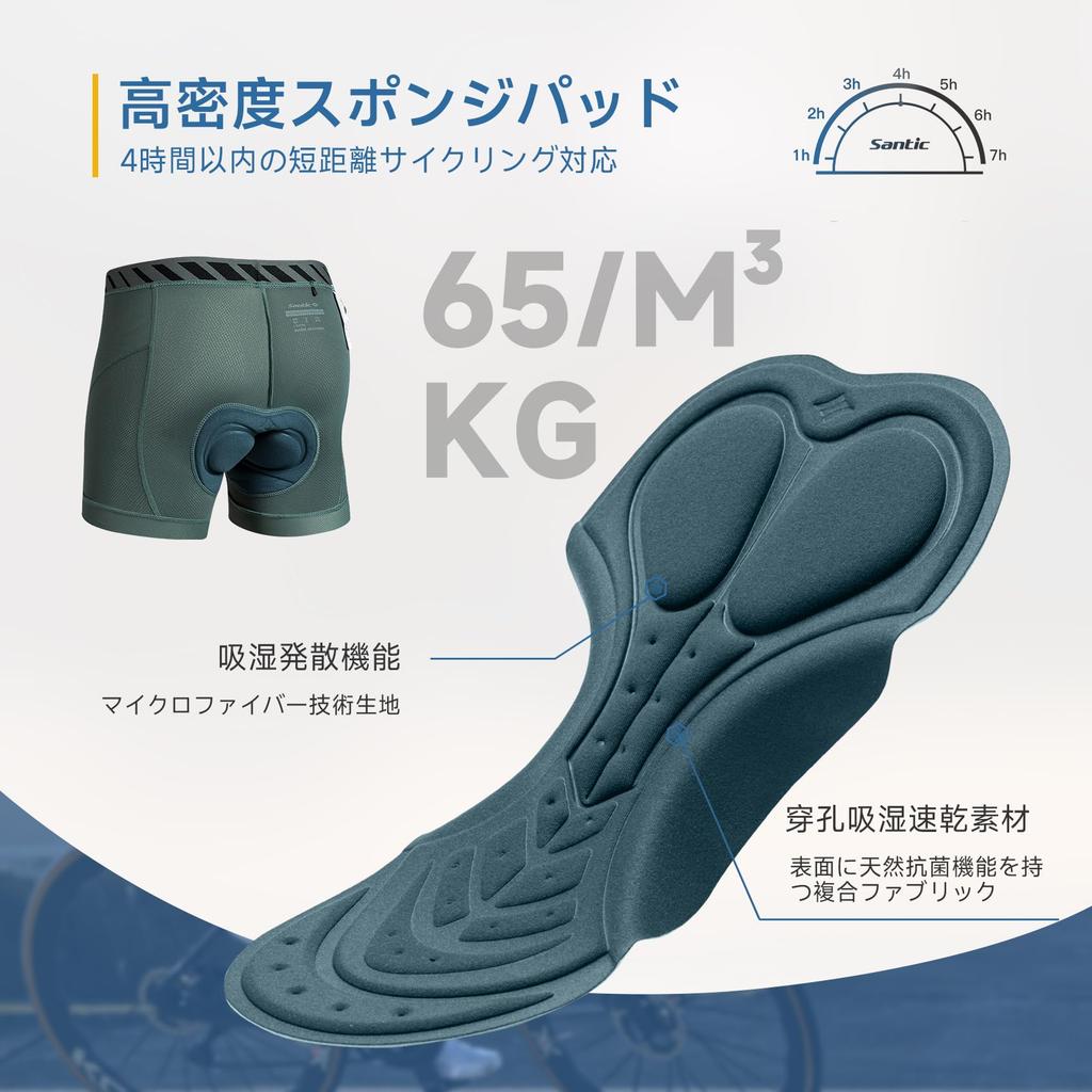 Santic Cycling Inner Racer Padded Cycling Wear for Road Bikes and Bicycles Pants, Pants, Underpants,