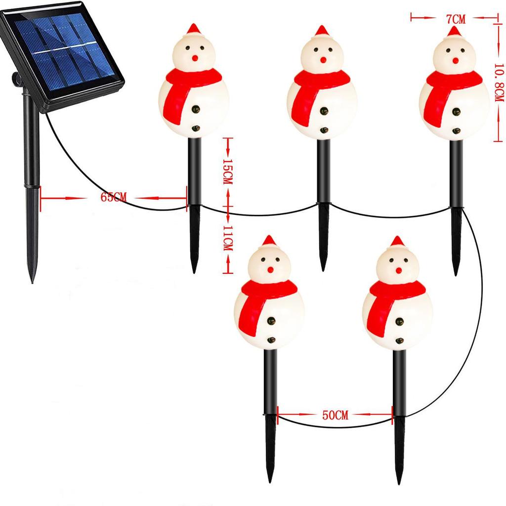 Solar Santa Claus LED Garden Stake Lights for Outdoor Lawn and Courtyard