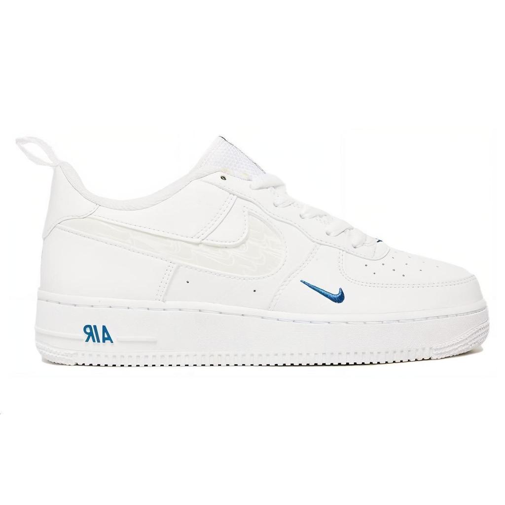 Nike Air Force 1 Lv8 Fashion Comfortable Non-Slip Shock Absorption Low-Top Kids Sneakers Kids Sneakers White Blue FB8034-100