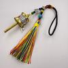Ethnic Style Colorful Tassel Pendant Keychain Boho Handbag Charms Car Hanging Ornament for Girls Accessories