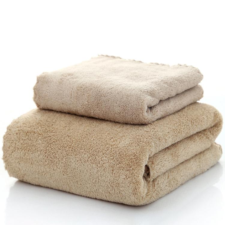 Thickened Coral Velvet Facial Towel +bath Towel Set Soft Absorbent Comfortable Gift Household Textiles Bathroom Supplies