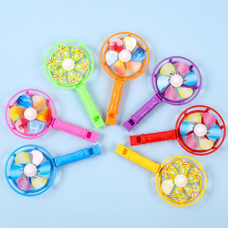 5-20PCS/Set Plastic Whistle Windmill Fan Random Mixed Color Bulk Giveaway Gift Suitable for Sports Game School Class Rewards ZYF