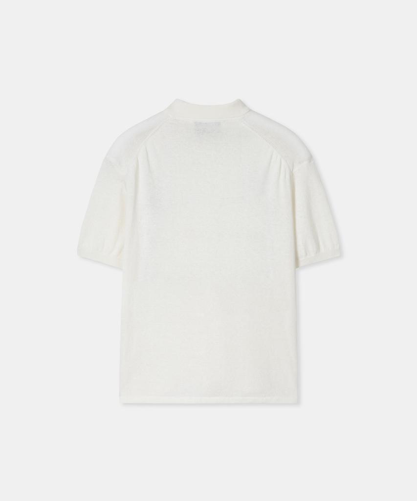 Diaendeukweseucheon Cotton Linen Collar Knit Top / Ivory
