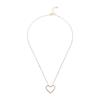 Heart Necklace with Full Diamond Alloy - Sweet European & American Clavicle Chain for Women