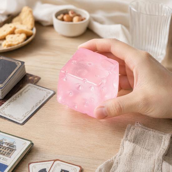 Jelly Cheese Stress Reliever Toy Soft Slow Rise Fidget for Anxiety Realistic Transparent Colorful Decompression Toy for Adults Kids