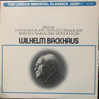 LP Record WILHELM BACKHAUS  Mozart Fantasia K.475  Sonata No. MZ5118 LONDON 1974 Japan Obi Classical Used