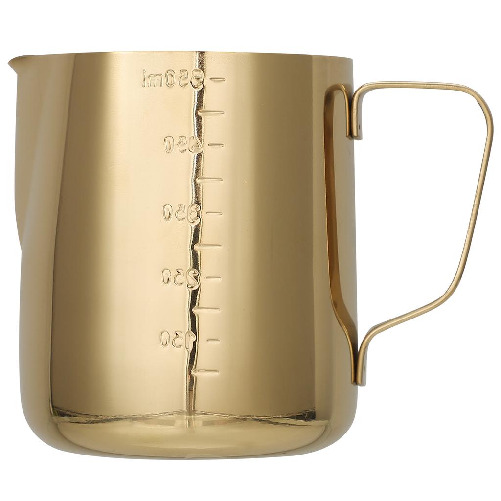 1Pc Golden Thickened Stainless Steel Measured Milk Frothing Pitcher Latte Art Cup Coffee Steaming Mug Frother Steamer Cappuccino