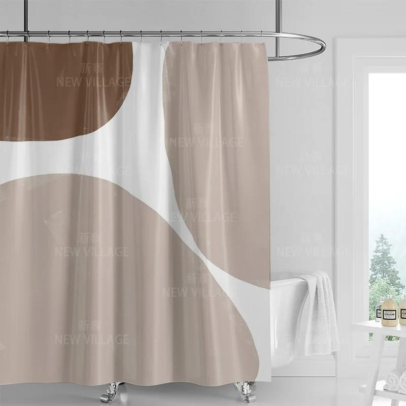 Abstract geometric graffiti shower curtain Nordic minimal wind waterproof fabric bathroom curtain shower curtain 180x200