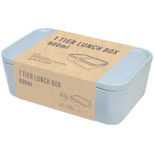 Ippinsha Bento Box, 600ml, Sky Blue, 310 (Sanichimaru), Single-Tier Lunch Box