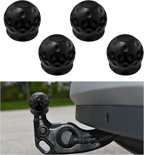 4PCS Rear trailer ball protective Cap - RV Trailer automatic Pull rod cover - durable head cover for trailer connector
