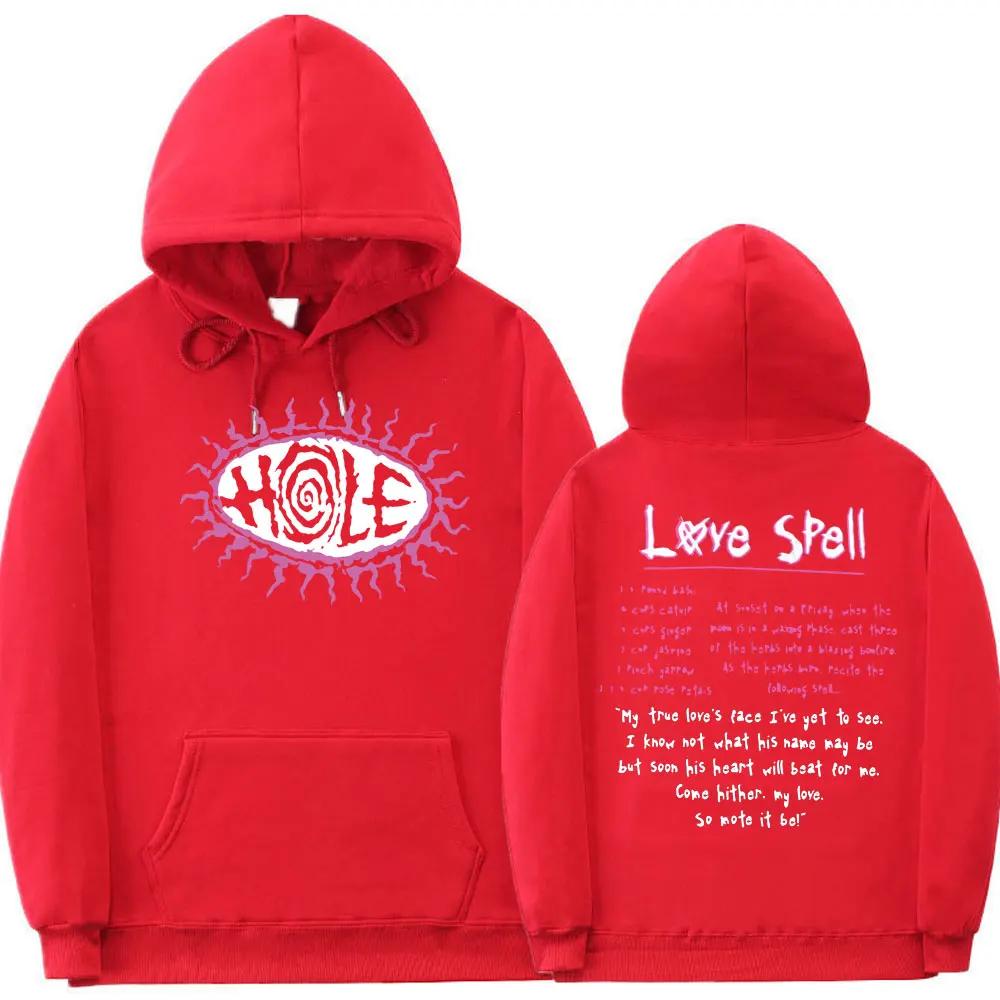 Hole Love Spell Lyrics Vintage Hoodie Men Women Oversized Hoodies Courtney Love Beautiful Monsters 90s Rock Clothes