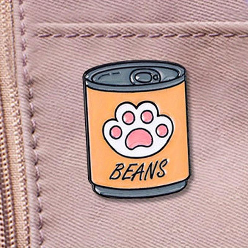 Cute Cat Canned Food Cartoon Brooch Cat Food Backpack Decoration Button Pins Badge