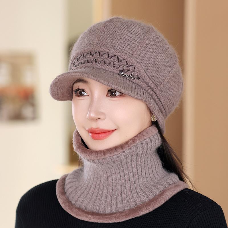 

Новая флисовая шапка Женская зимняя модная шерстяная шапка Утолщенная теплая защита ушей Холодная утиная лапка Вязаная шапка Single hat