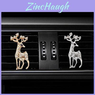 Auto-Lüftungsschlitz-Parfüm-Clip mit diamantbesetztem Hirsch-Design, anpassbare Auto-Dekoration