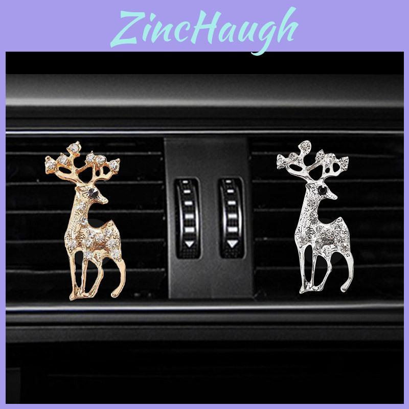 Auto-Lüftungsschlitz-Parfüm-Clip mit diamantbesetztem Hirsch-Design, anpassbare Auto-Dekoration