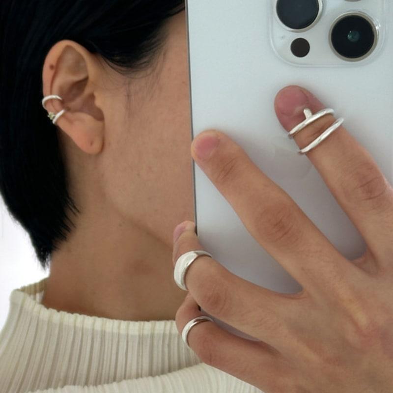 BRILLPIECE Twin trace nail ring