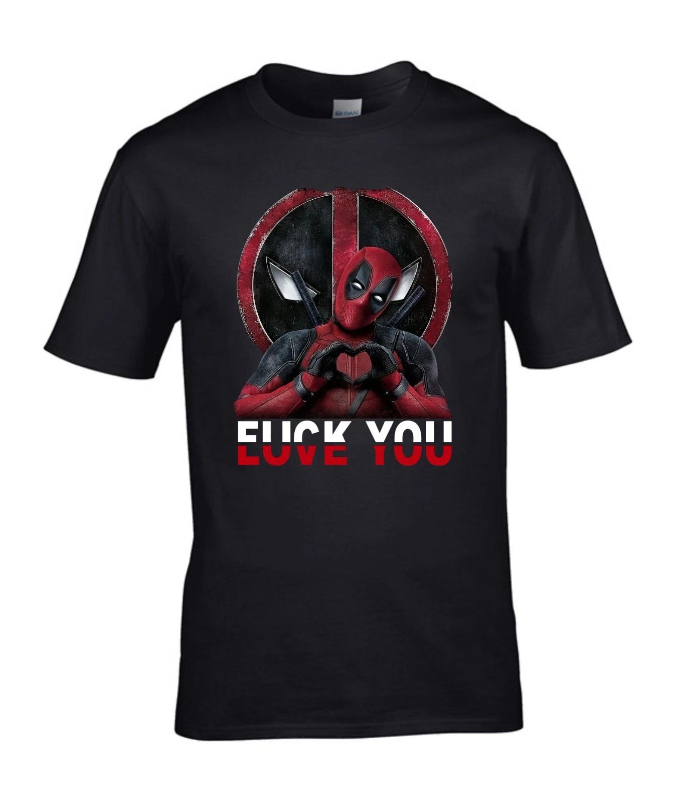 Deadpool Love T-Shirt, Marvel Funny Deadpool & Wolverine Unisex Kids Adults Top L