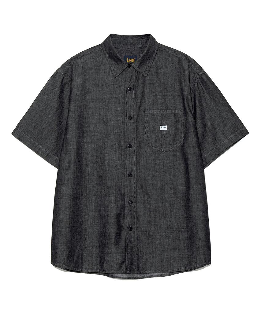 LEE Loco Pocket Denim Short Sleeve Shirt Black Wash