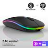 Kabellose Maus mit Bluetooth 5.2, Geräuschlose Bedienung, Sofortige Verbindung, Ultradünn, Kompakt, USB-wiederaufladbar, 2.4GHz, 3-stufige DPI-Umschaltung, Hoch