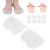 5Pairs Toe Cap Cover WShaped SEBS Forefoot Cushioning Pad Protector with Breathable Hole(White )
