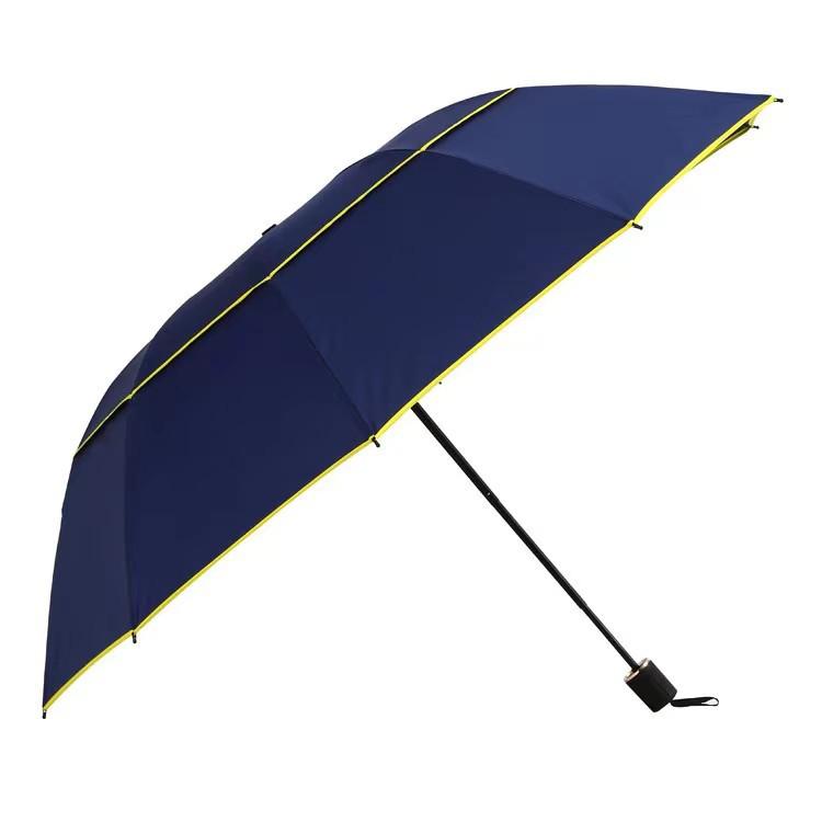 Three-Fold Double-Layer Windproof Umbrella: Foldable, Anti-UV, Rainproof, Sun Protection, Durable, High-Grade Design