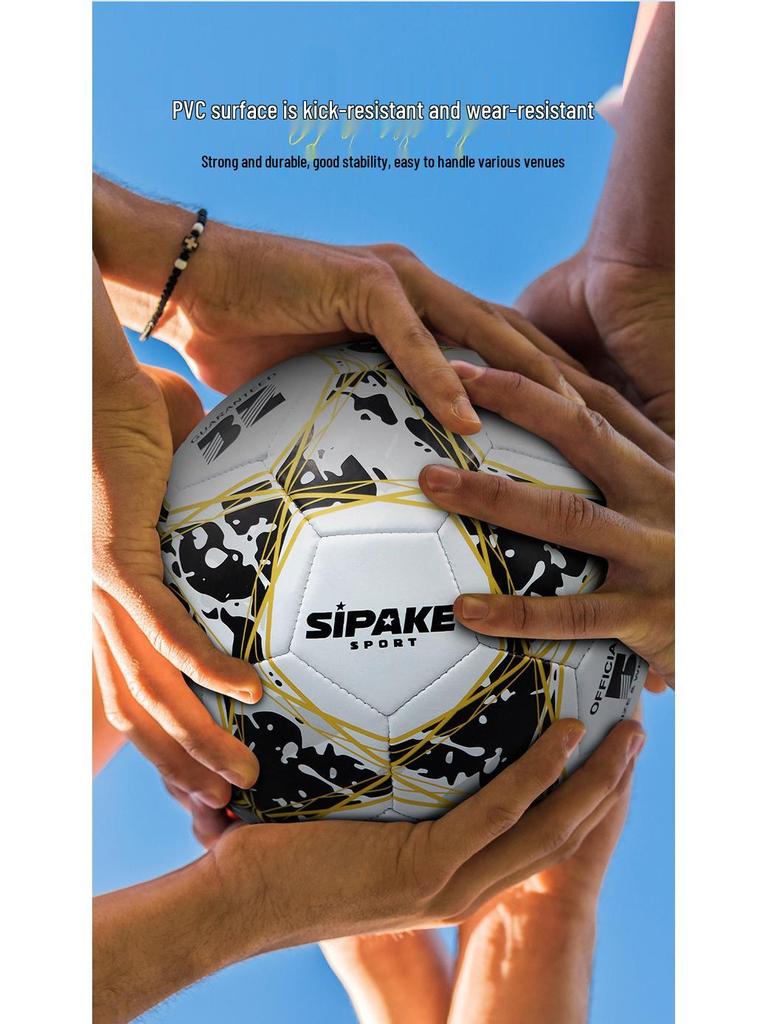 Jednodílný PU fotbalový míč pro děti - Velikost 4 a 5, Ideální pro základní, střední školu a mateřskou školu, Halový a venkovní trénink, Připravený na soutěž.