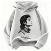 New Michael Jackson Style Printed Hoodie Men Women Vintage Pop Music King Graphic Pullover Casual Fashion Loose Sweatshirt