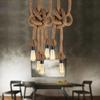 Industrial Vintage Hemp Rope Pendant Lights Attic Personality Indoor Lightings For Loft/Living Room/Bar Pendant Chandelier