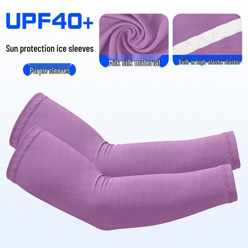 Damen UV-Schutz Eis-Seide Radsport Armstulpen - Leichte, atmungsaktive, elastische Ärmel für Sonnenschutz und Narbenabdeckung.