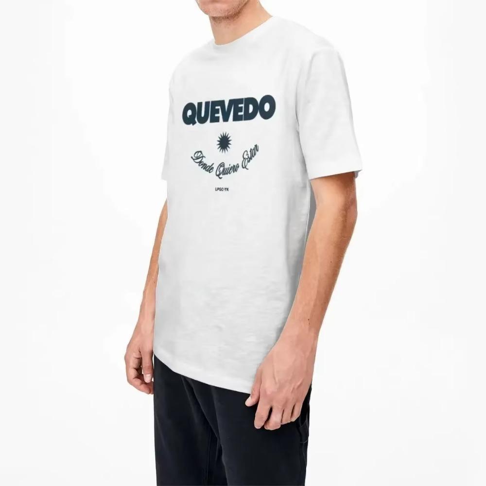 Vintage Quevedo Album T-Shirts for Men Women O Neck 100% Cotton Donde Quiero Estar Short Sleeve Tees Oversized Clothes