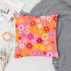 Flower Smiley Face Pillow Case Fashion Square Pillowcase Bedroom Sofa Room Ins Decoration Leisure